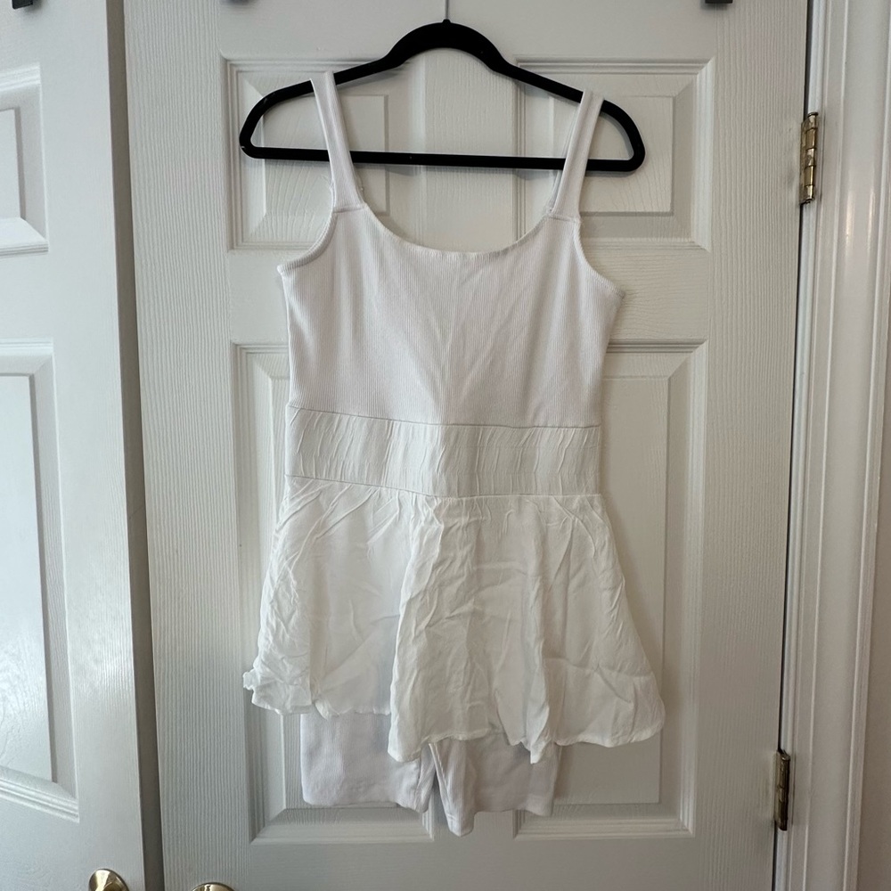 Free People Movement White Full Court Skortsie Dress View 2